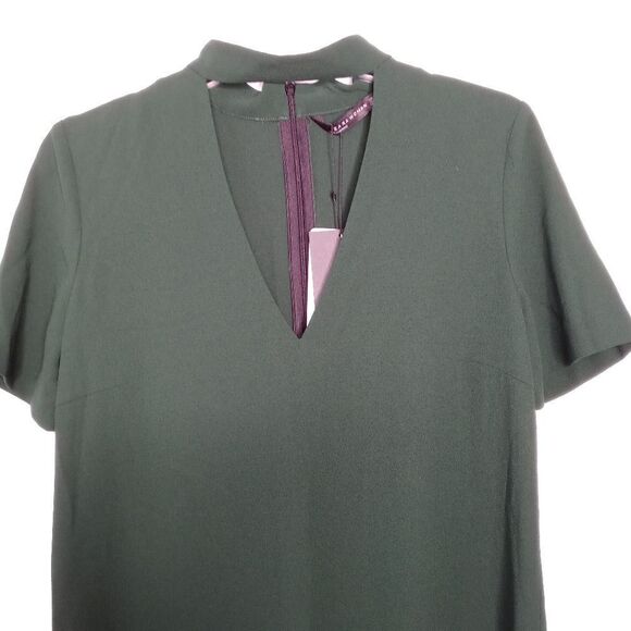 Zara emerald green choker dress size XS - Picture 5 of 11